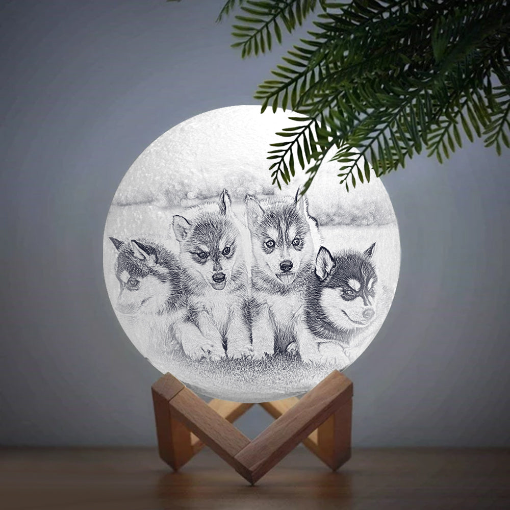 Wedding Gifts Custom Moon Lamp With Photo Personalized Engraved 3D Printing Light