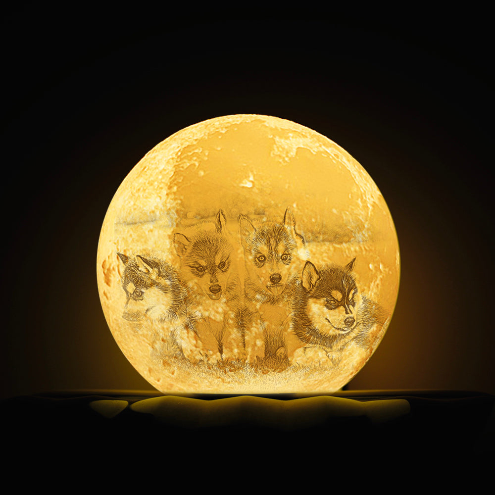 Wedding Gifts Custom Moon Lamp With Photo Personalized Engraved 3D Printing Light