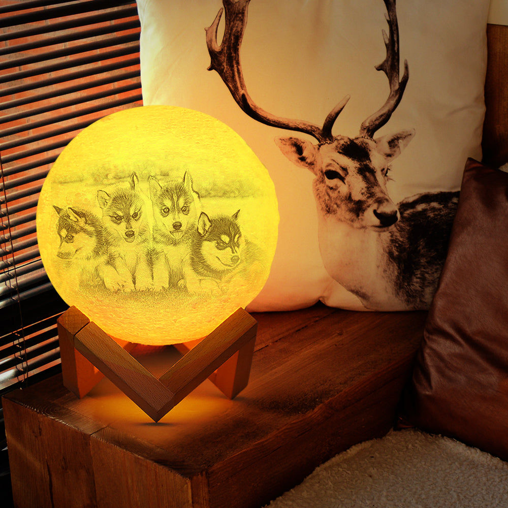 Wedding Gifts Custom Moon Lamp With Photo Personalized Engraved 3D Printing Light