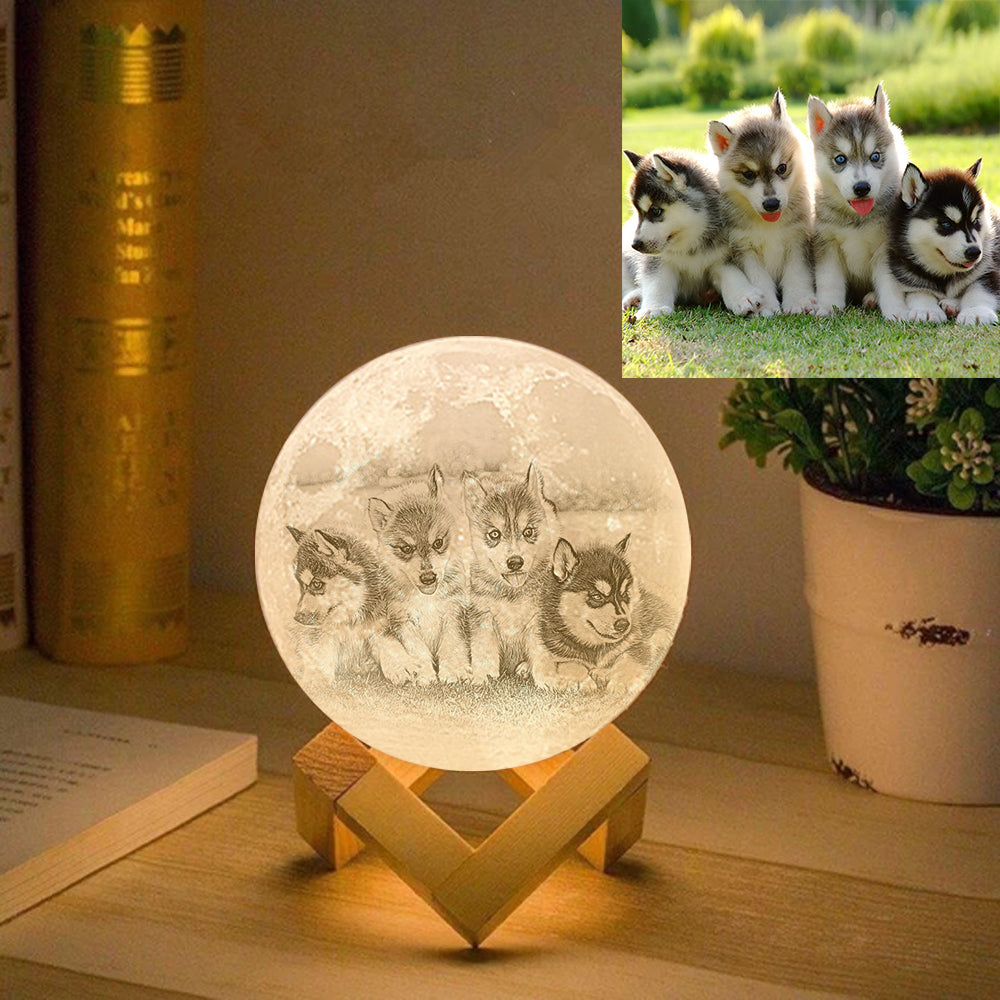 Wedding Gifts Custom Moon Lamp With Photo Personalized Engraved 3D Printing Light