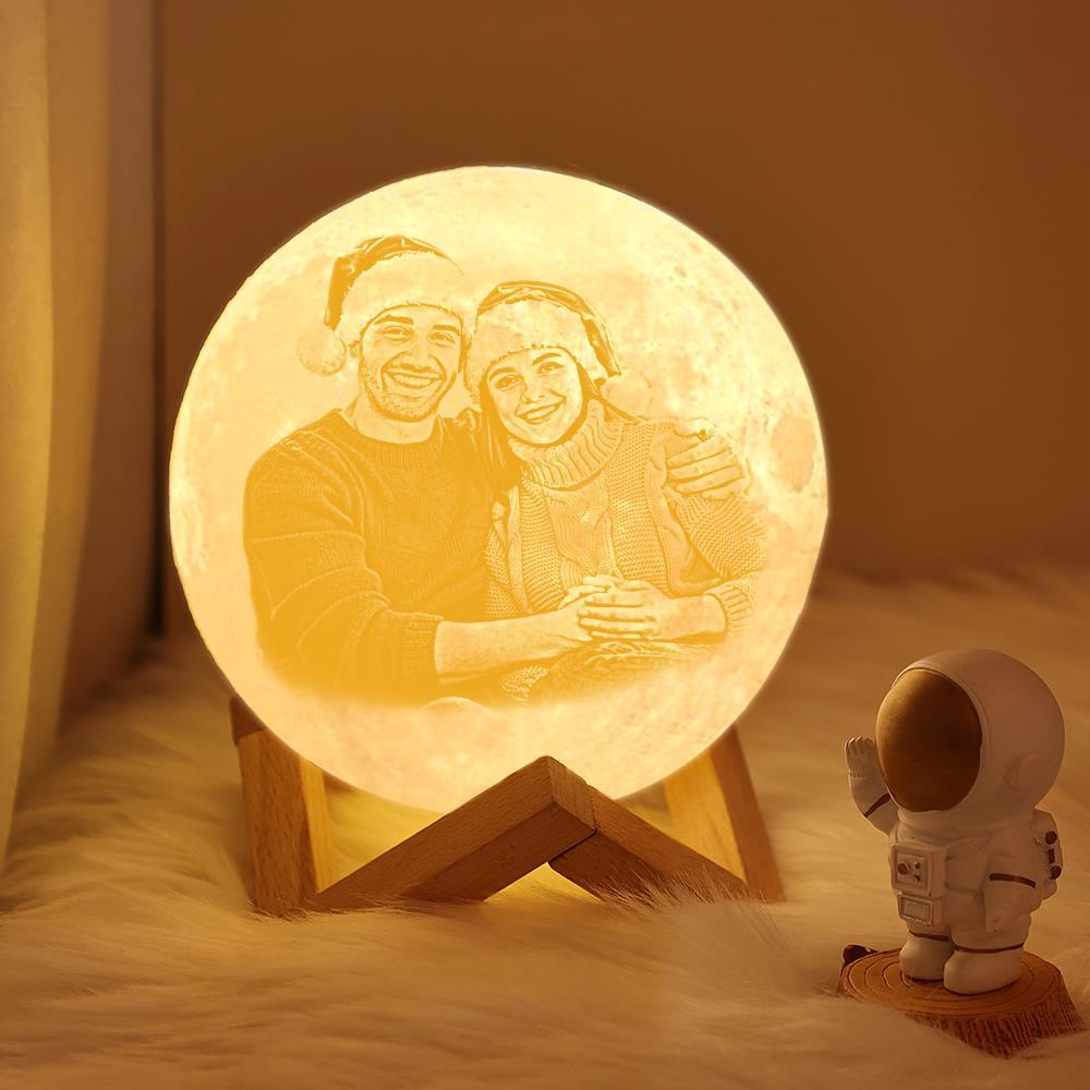 Custom 3D Print Couple Photo Moon Lamp Canada Picture Light Personalized Engraved Moon Lamp Gift For Him/Her Date Night Ideas