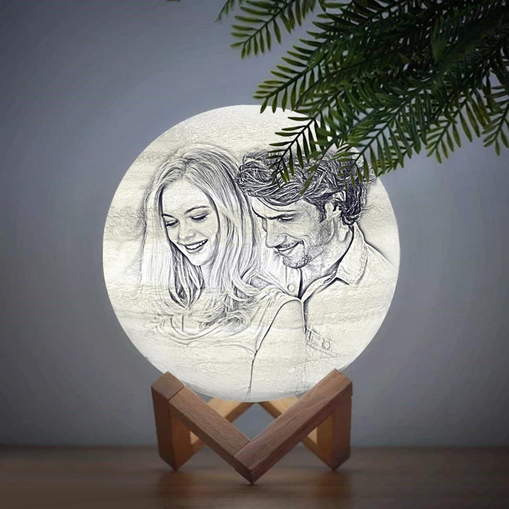 Custom Creative 3D Printed Jupiter Lamp Personalized Gift For Lover - Touch Two Colors (10-15cm)