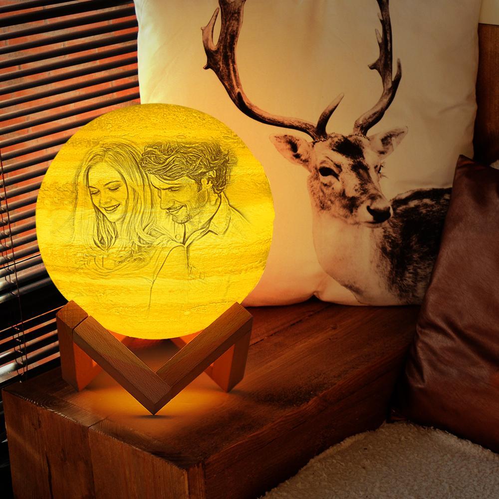 Custom Creative 3D Printed Jupiter Lamp Personalized Gift For Lover - Touch Two Colors (10-15cm)