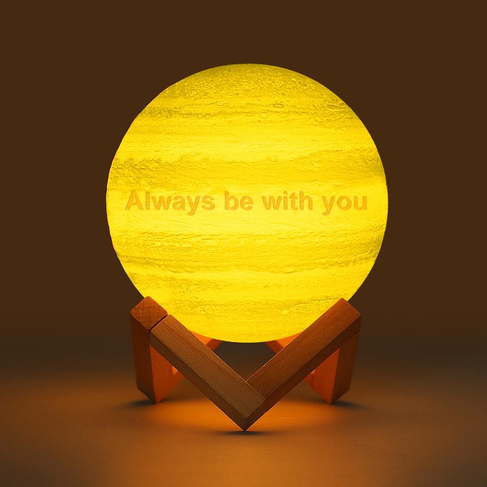 Custom Creative 3D Printed Jupiter Lamp Personalized Gift For Family - Touch Two Colors (10-15cm)