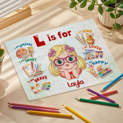 Custom Jigsaw Puzzle Personalized Young Artists At-Home Gift for Kids