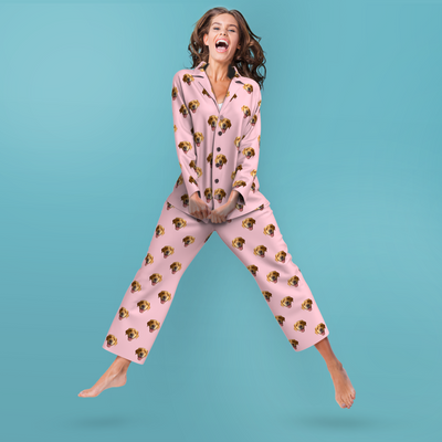 Custom Pajamas With Dog Face - mysiliconefoodbag