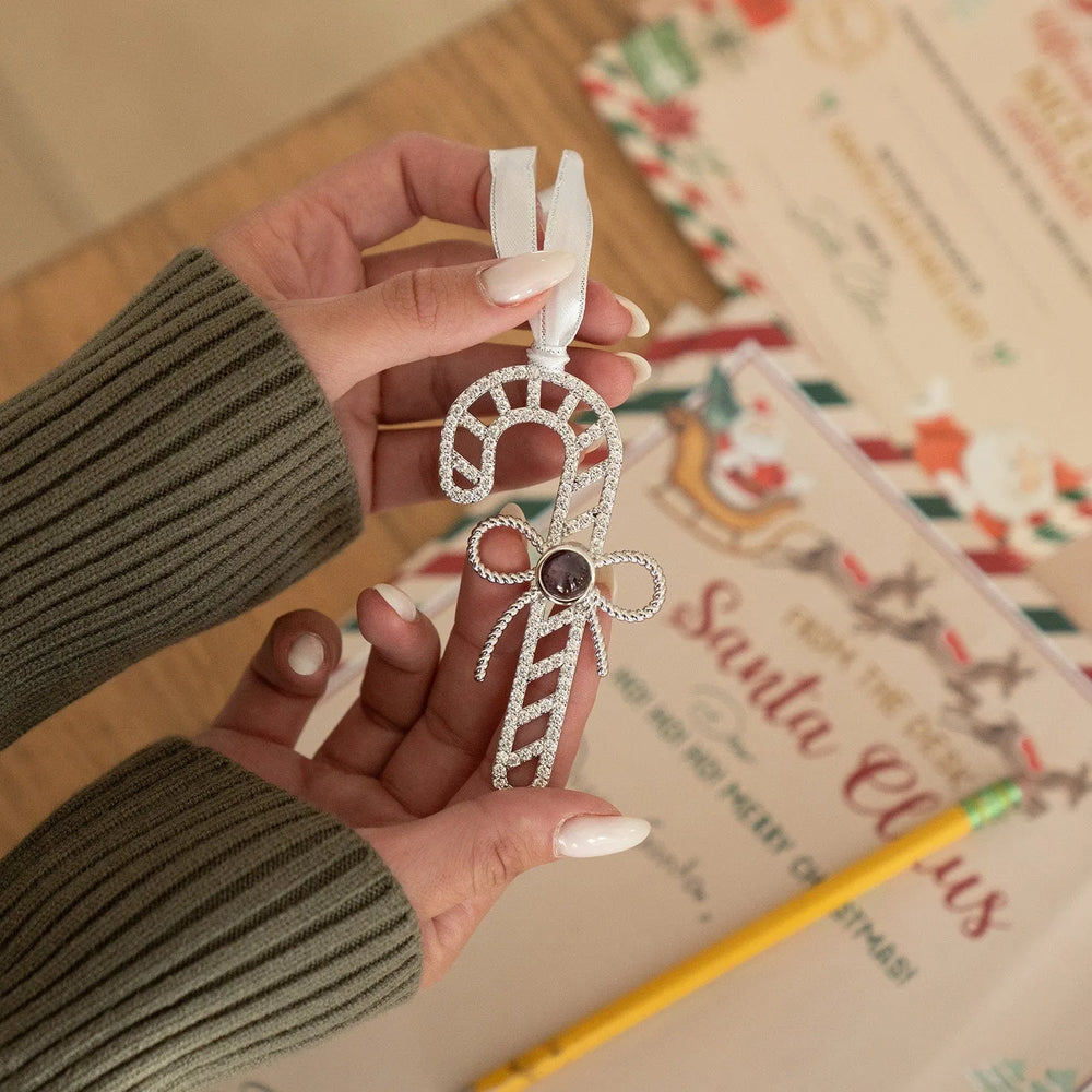 Custom Snowflake Christmas Ornament with Photo & Projection - Unique Personalized Gift