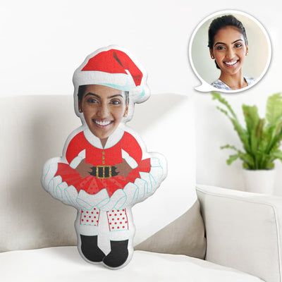 Custom Face Pillow Personalized Photo Pillow Polka Dot Christmas Skirt MiniMe Pillow Gifts for Christmas - auphotoblanket