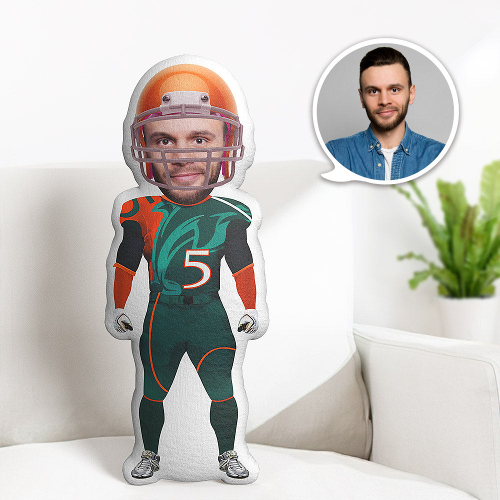 Custom Body Pillow Super Bowl Miami Dolphins Personalized Face Throw Pillow Best Gift for Him