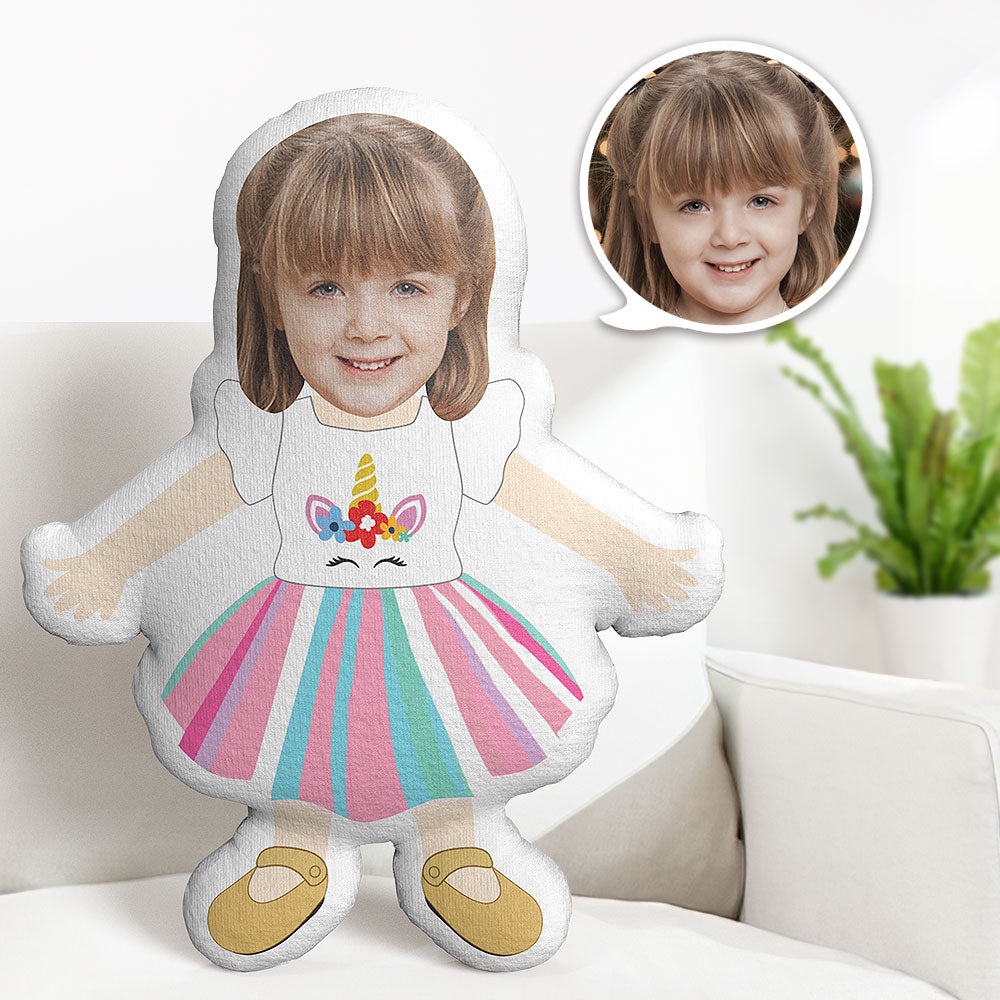 Custom Skirt Minime Pillow Face Pillow Personalized Pillow Custom Pillow Picture Pillow Doll