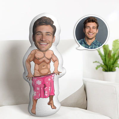 Custom Boyfriend Face Doll Pillow Personalized Photo Pillow MiniMe Doll Gift for Her - mysiliconefoodbag