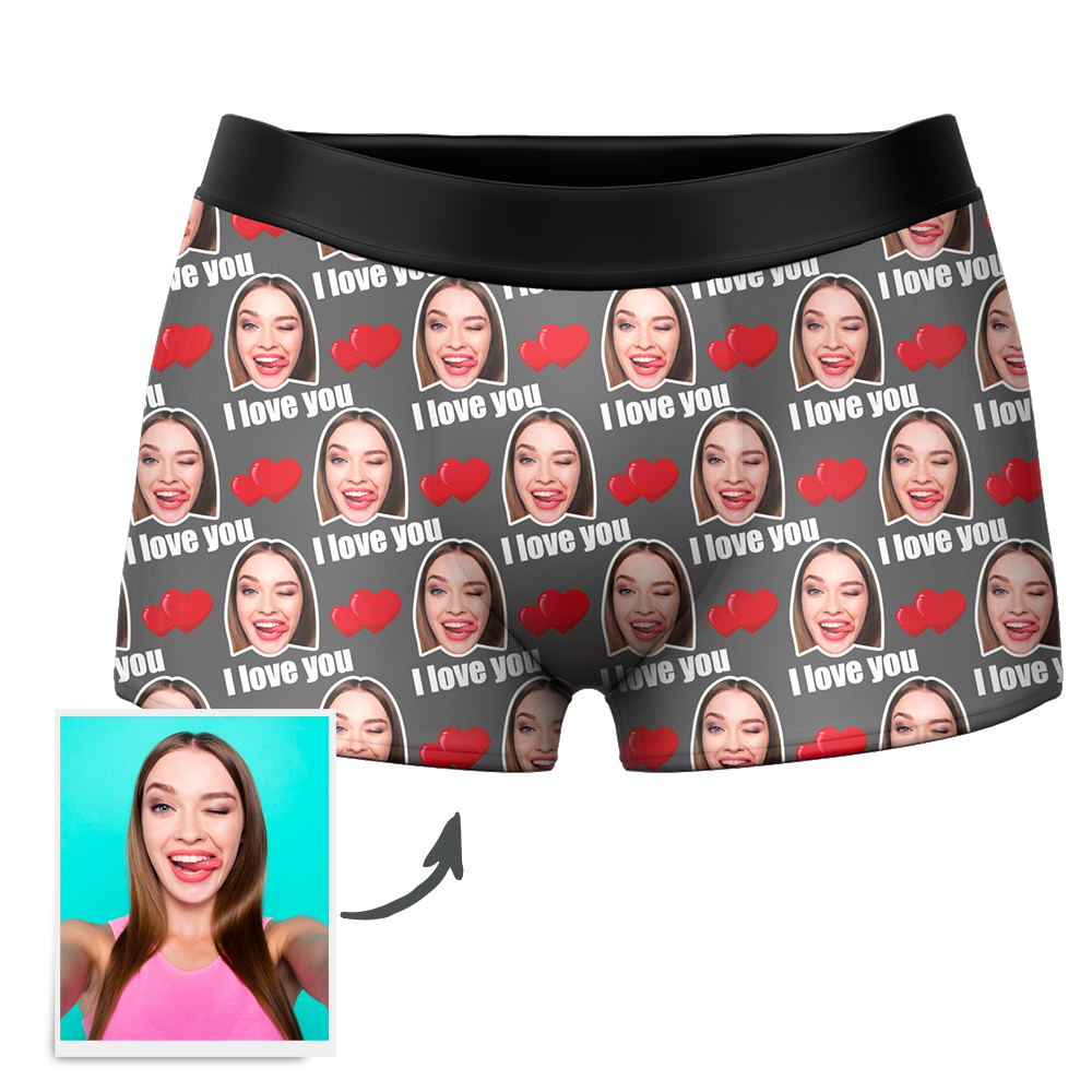 Customized Men's Boxer Custom Love Boxer Shorts 3D Online Preview