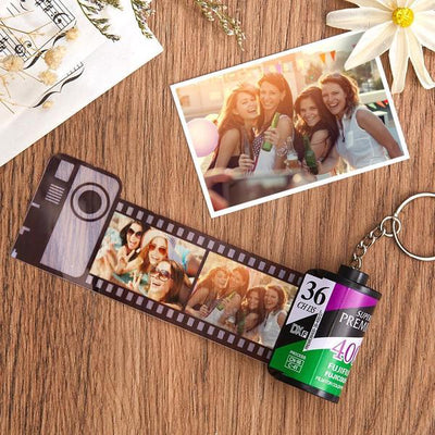 Custom Camera Roll Keychain Multiphoto Gifts - Friends