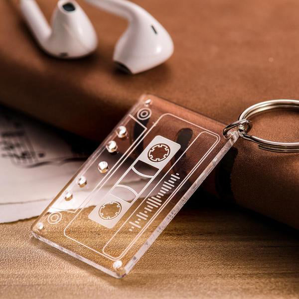 Music Code Keychain Custom Music Tape Keyring