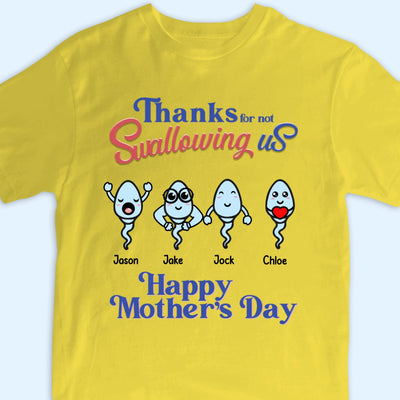 Custom Cartoon Clipart Sperm T-shirt Personalised Gifts for Mom