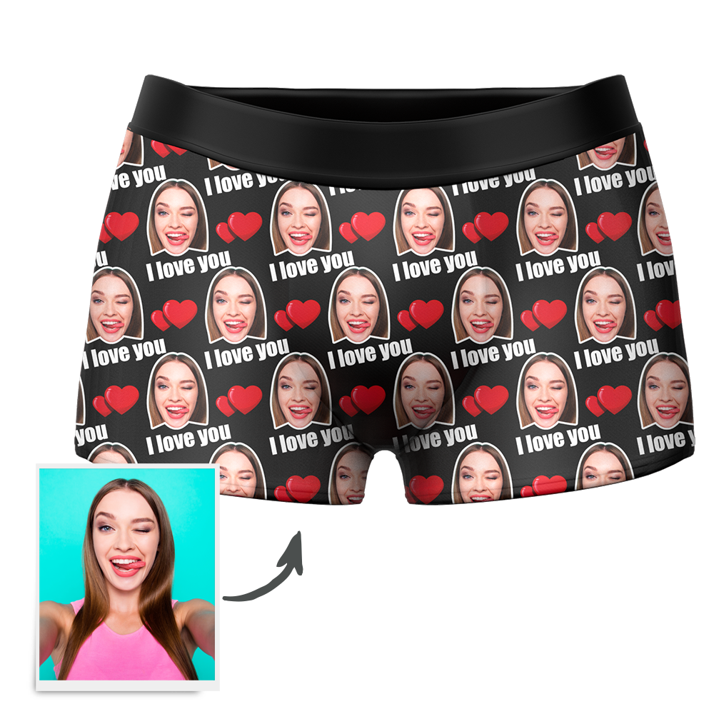 Customized Men's Boxer Custom Love Boxer Shorts 3D Online Preview