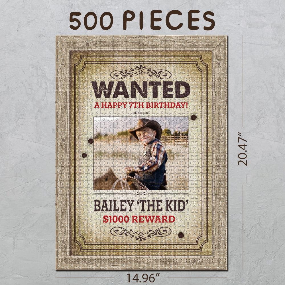 Wanted Puzzle 35-1000 Piece Custom Birthday Jigsaw for Memorable Days