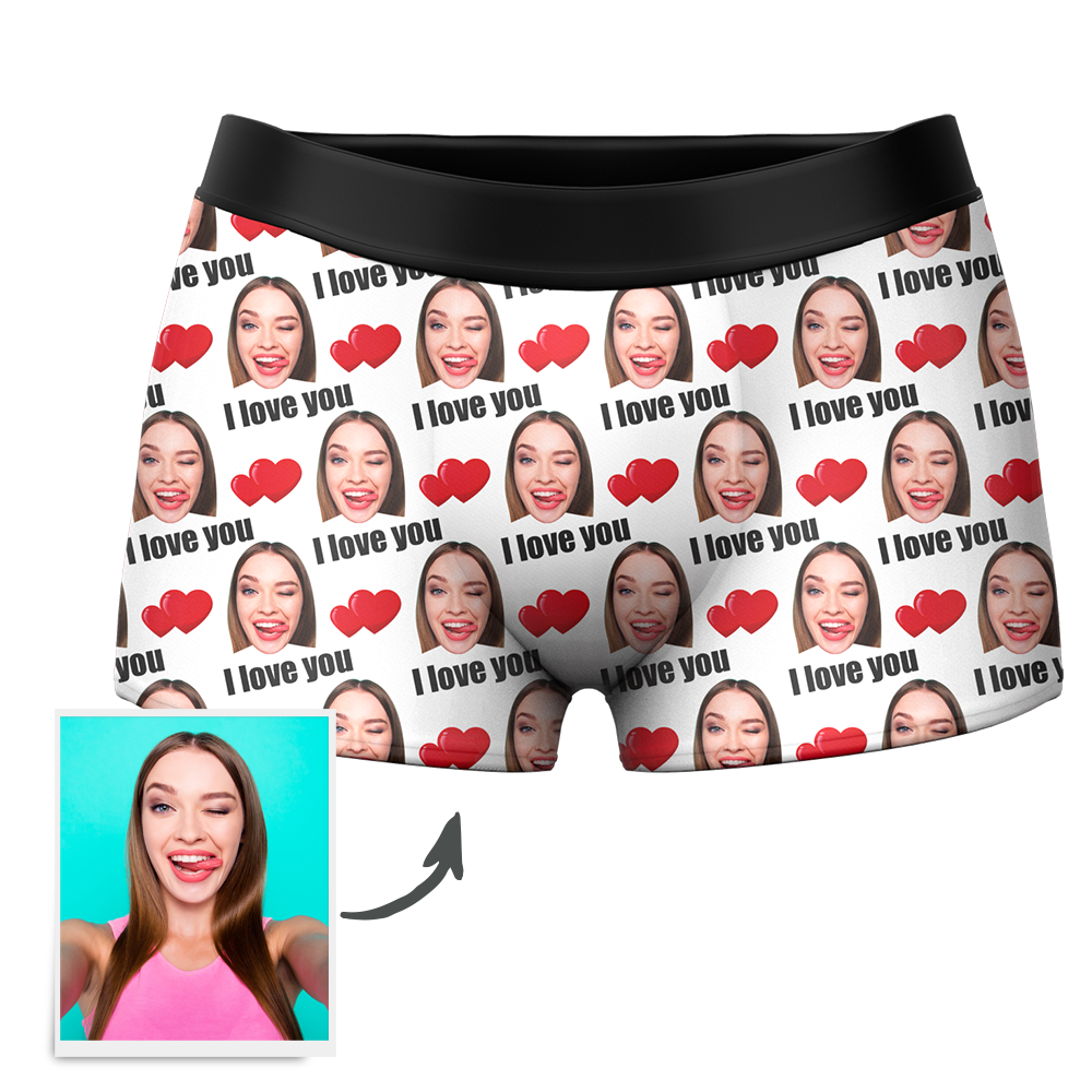 Customized Men's Boxer Custom Love Boxer Shorts 3D Online Preview