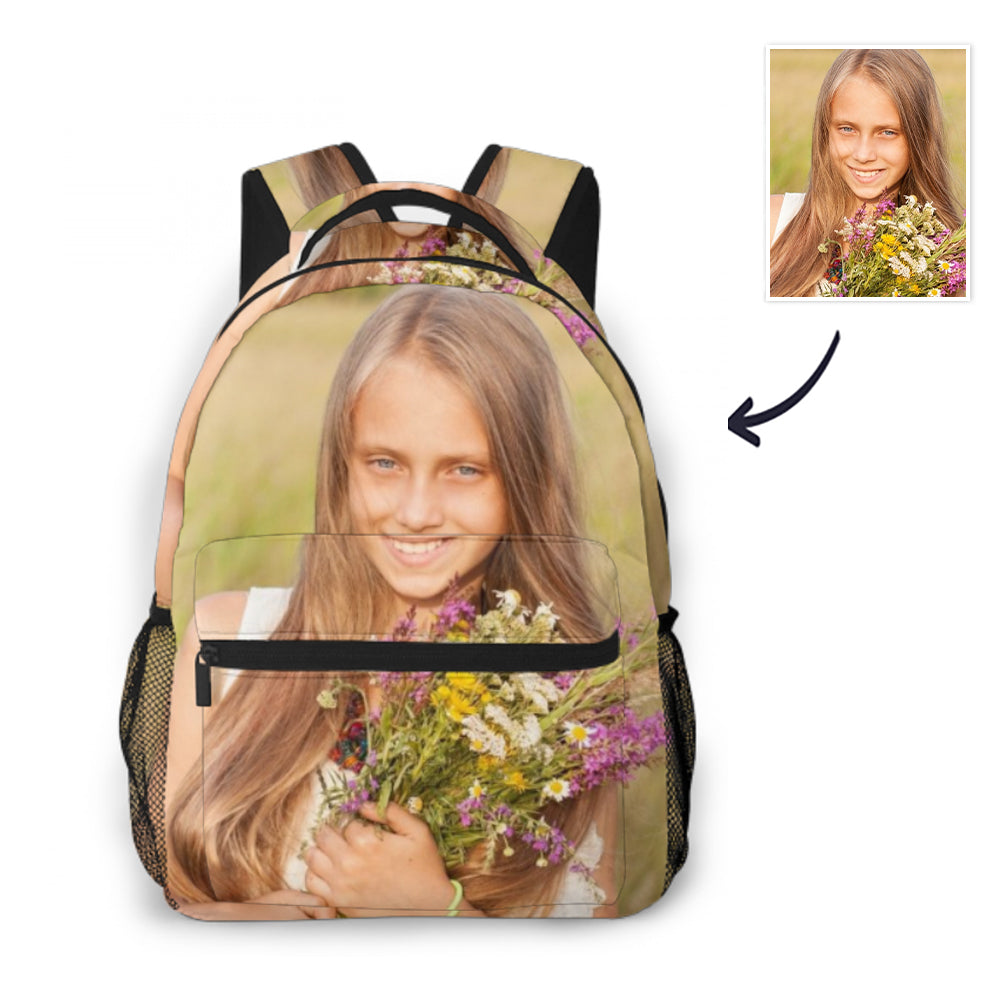 Back To School Gifts for Kids Custom All Print Photo BackPack Personalized Photo Backpack