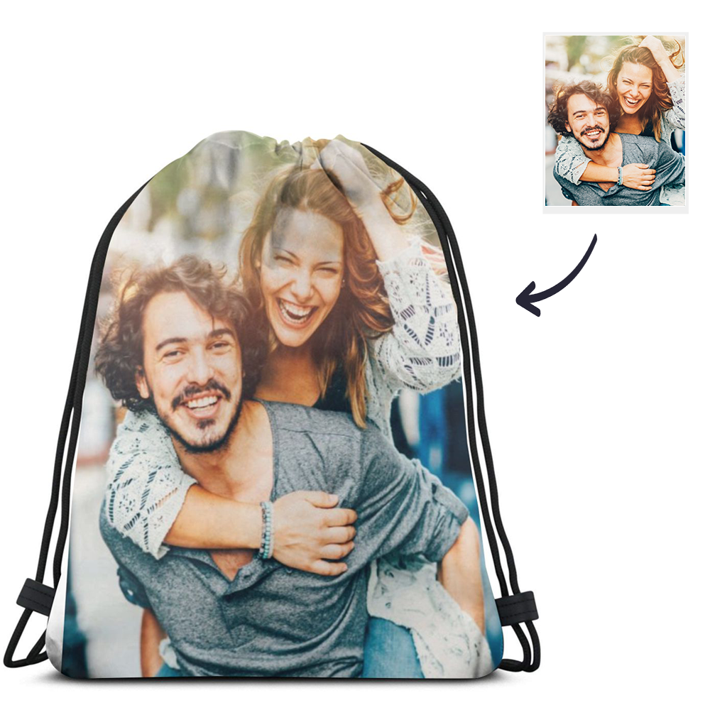 Graduation Gift Custom Drawstring Bags  Personalized Photo Drawstring Sportpack