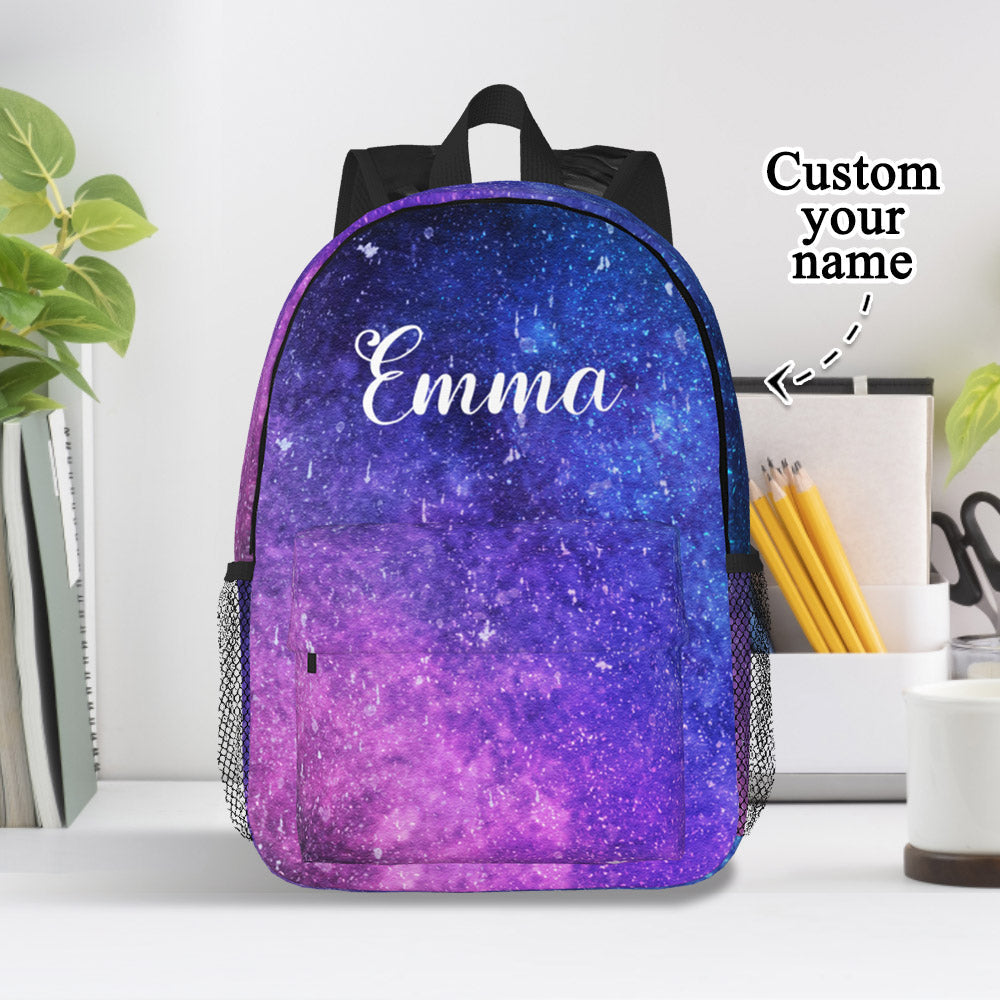 Custom Name Backpack Personalised Starry Sky School Bag