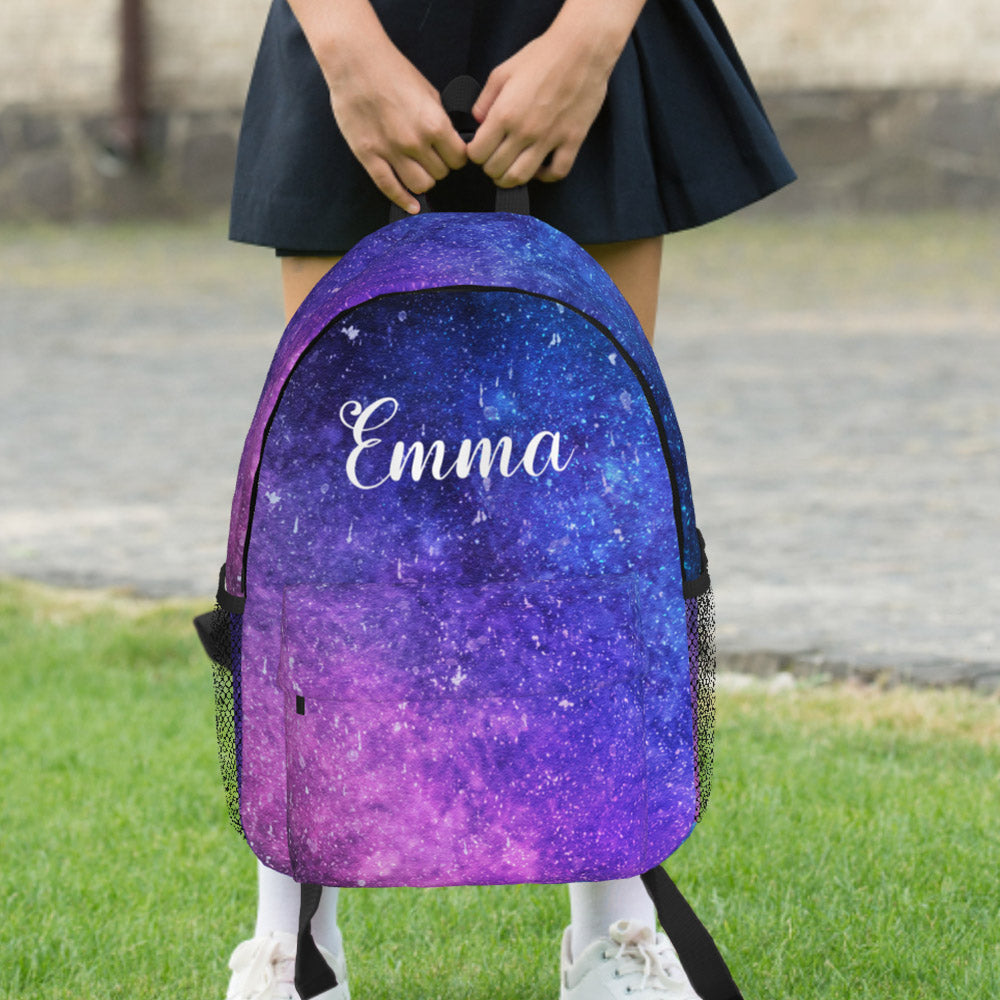 Custom Name Backpack Personalised Starry Sky School Bag