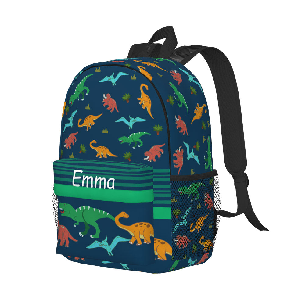 Custom Name Backpack Personalised  Dinosaur School Bag