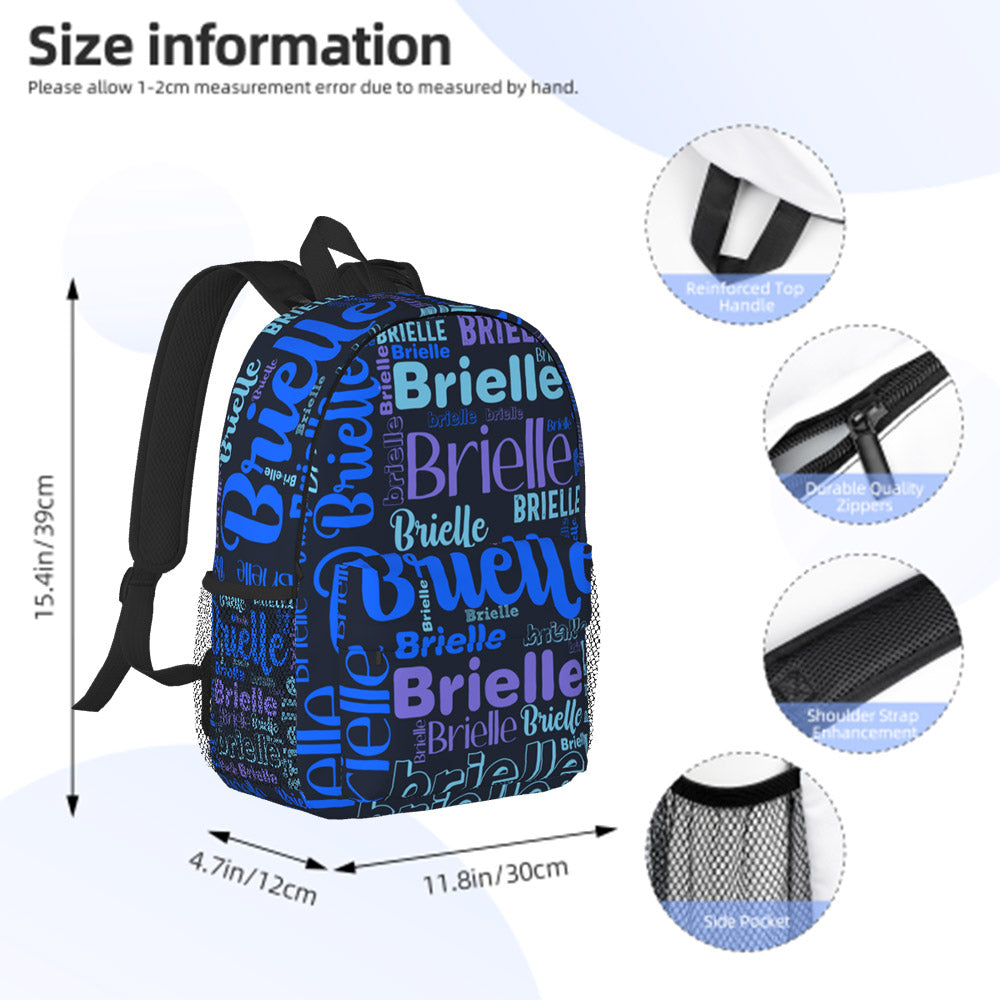 Custom Backpack Personalised Name Design School Bag