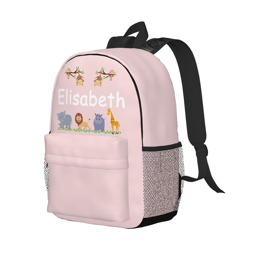 Custom Name Backpack Personalised Cute Animals School Bag for Kids