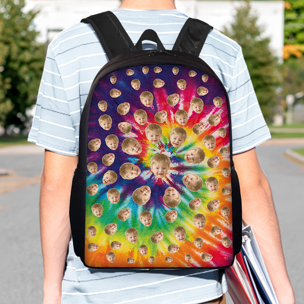 Custom Face Backpack Personalised Multicolor School Bag