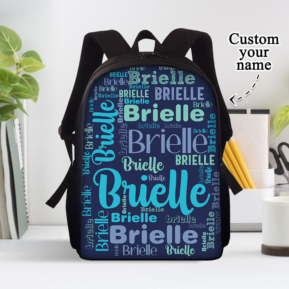 Custom Name Design Backpack Personalised School Bag for Boys Girls