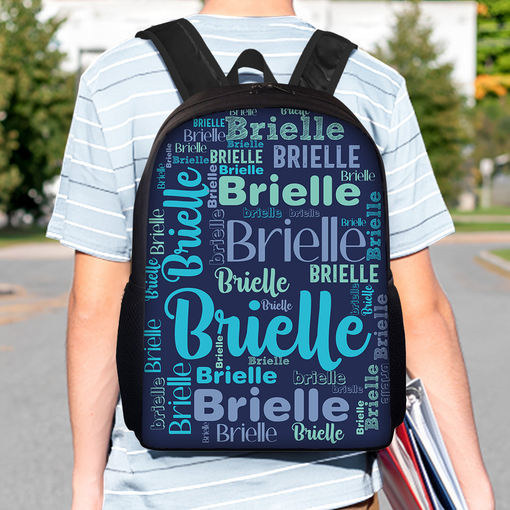 Custom Name Design Backpack Personalised School Bag for Boys Girls