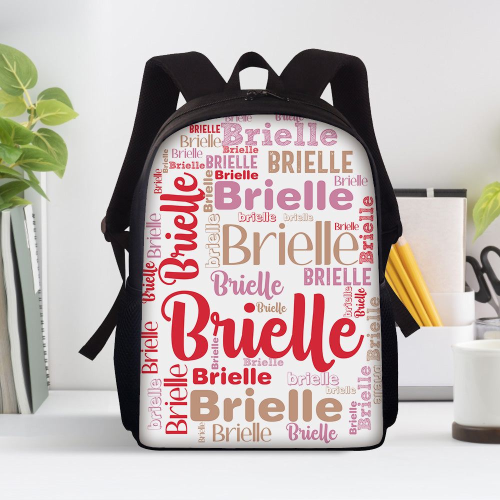 Custom Name Design Backpack Personalised School Bag for Boys Girls