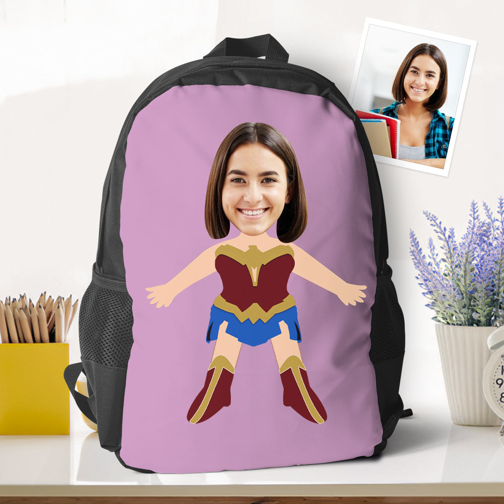 Personalized Wonder Women Backpacks Minime School Bookbags Back To School Gifts For Boys Gifts