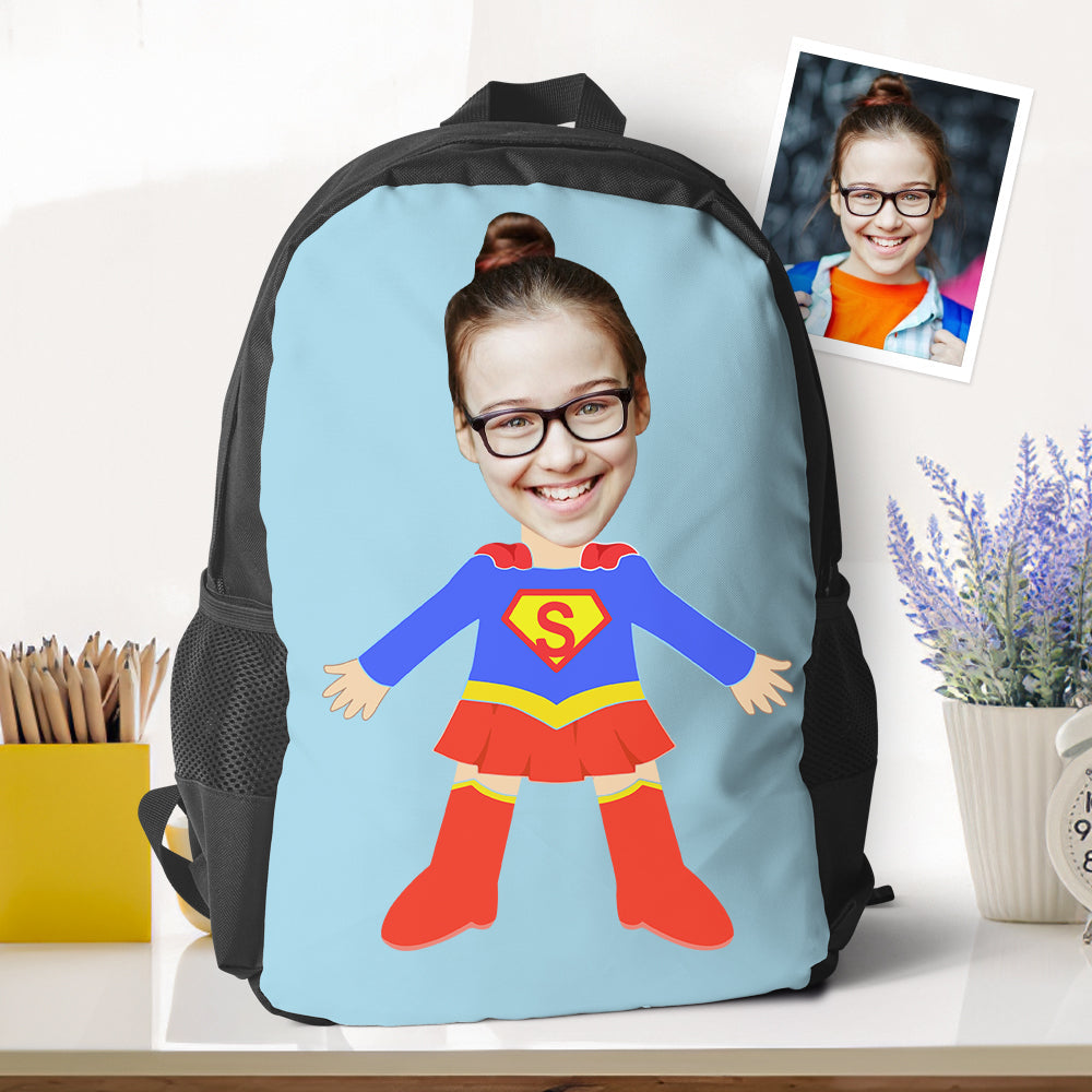 Customized Super Girl Bookbags Minime Backpacks Back To School Gifts For Kids Girls Gifts