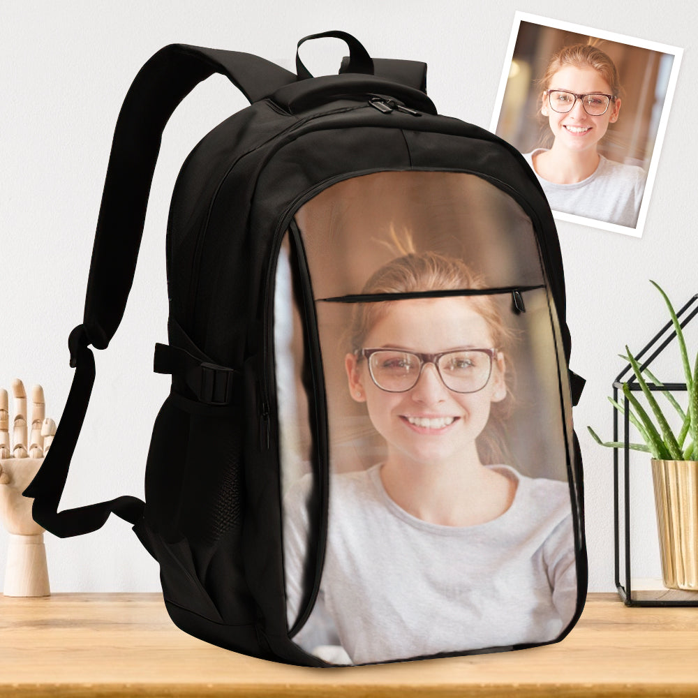 Back to School Custom Photo Backpacks Pack-Sack Personalized Photo Schoolbags