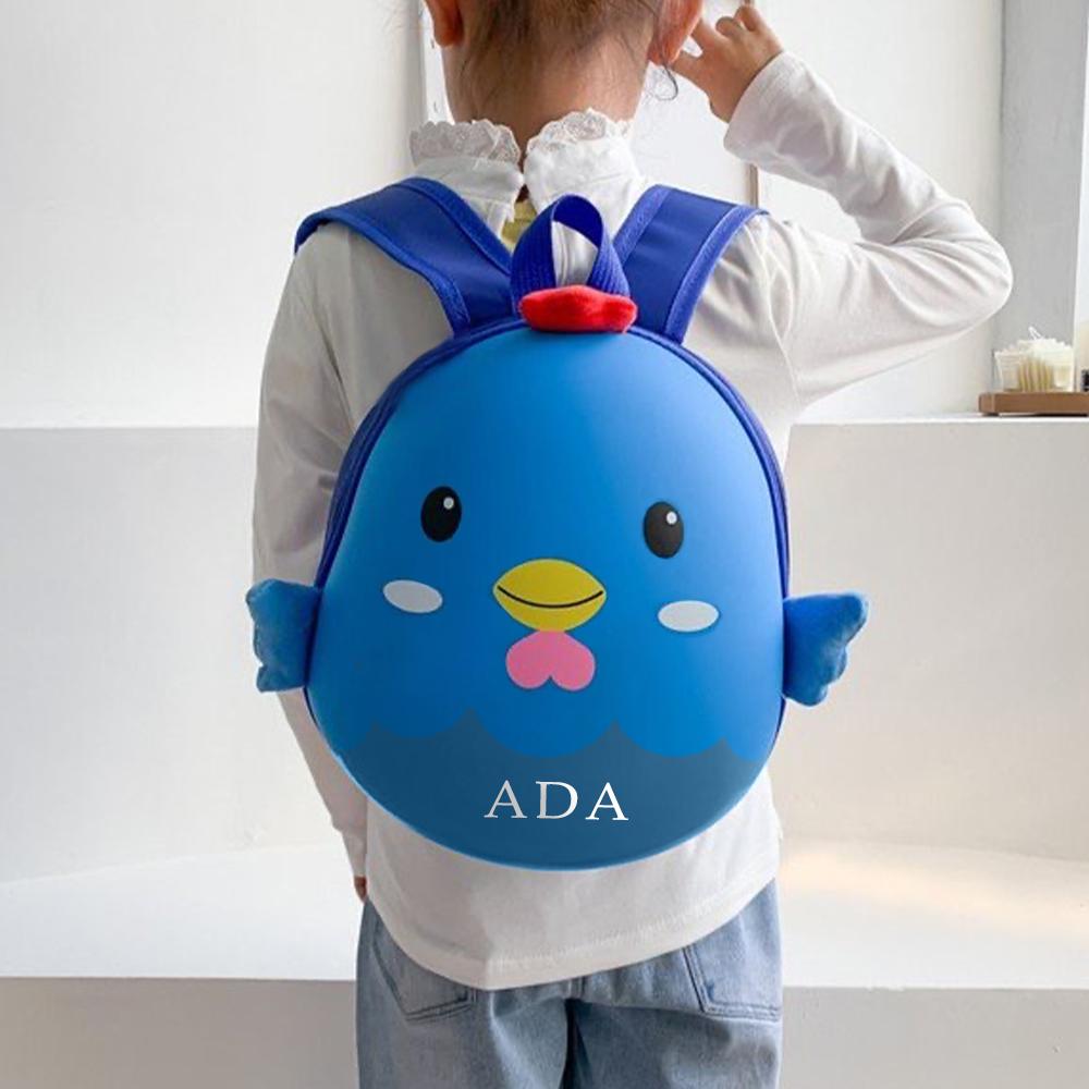 Custom Cartoon Backpack Toddler Backpack Chicken Shape Bag For Kids Engraved