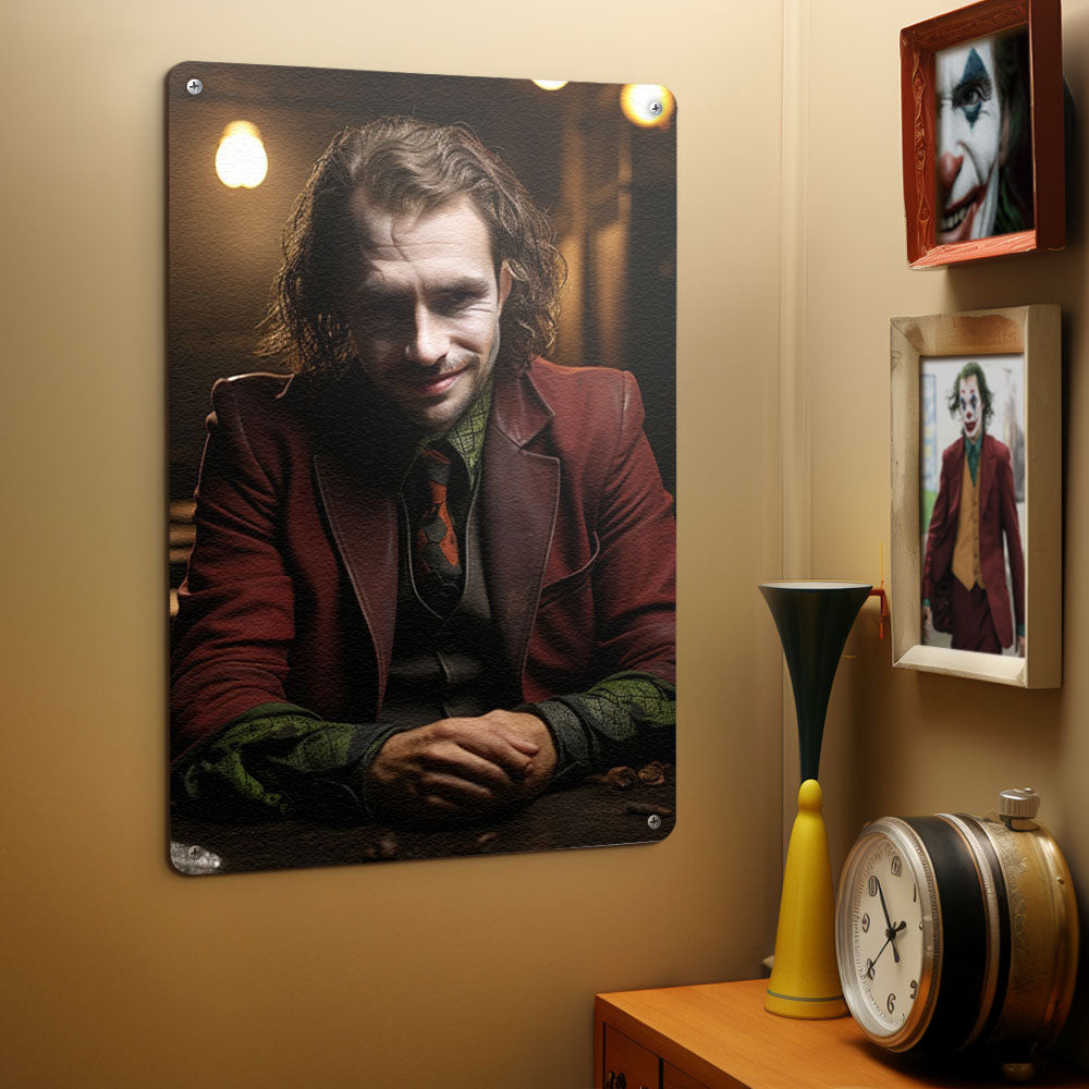 Custom Face Joker Metal Poster Personalized Photo Portrait Gifts for Him