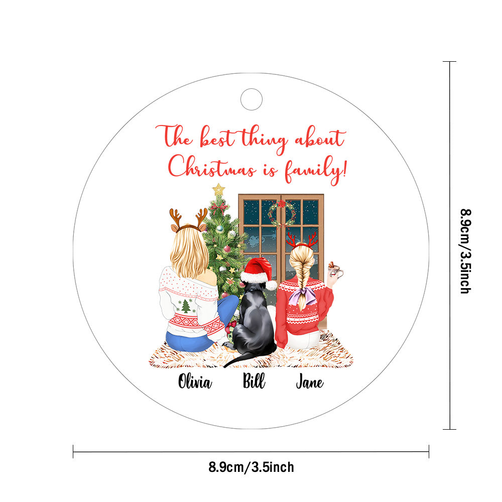 Personalized Family Clip Art Custom Name Cartoon Ornament Christmas Gifts