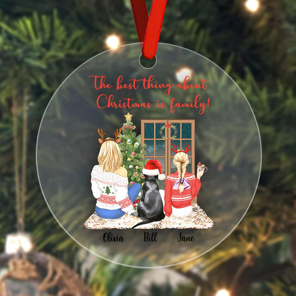 Personalized Family Clip Art Custom Name Cartoon Ornament Christmas Gifts