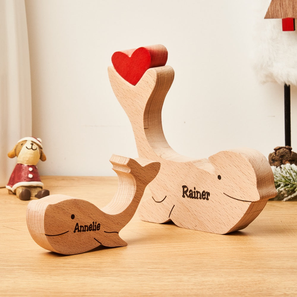 Custom Names Wooden Dolphins Family Puzzle Home Decor Christmas Gifts