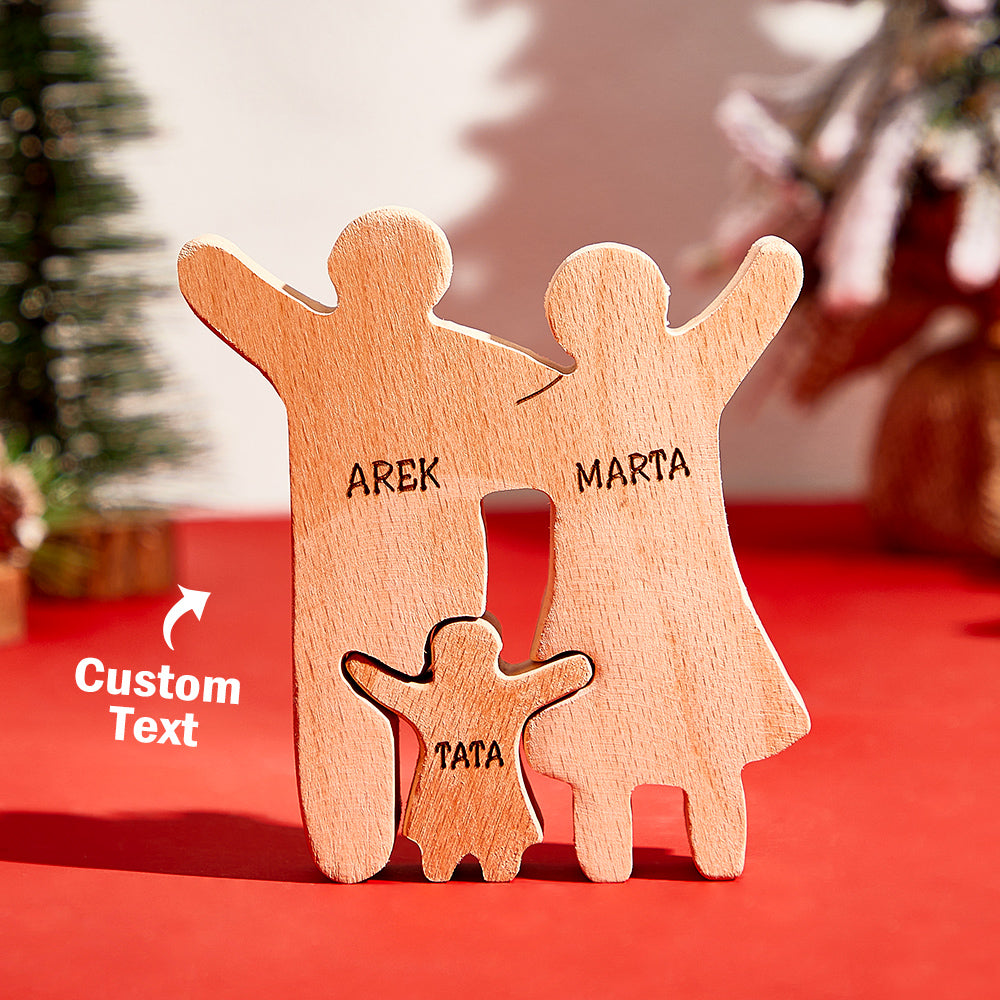 Personalized Wooden Family Puzzle Decor Custom Name Gifts for any Occasion