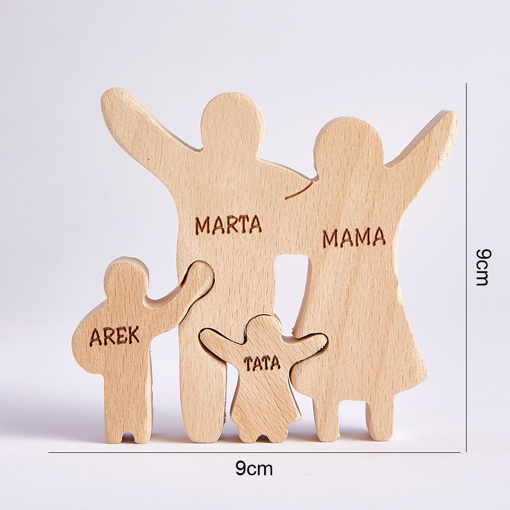 Personalized Wooden Family Puzzle Decor Custom Name Gifts for any Occasion