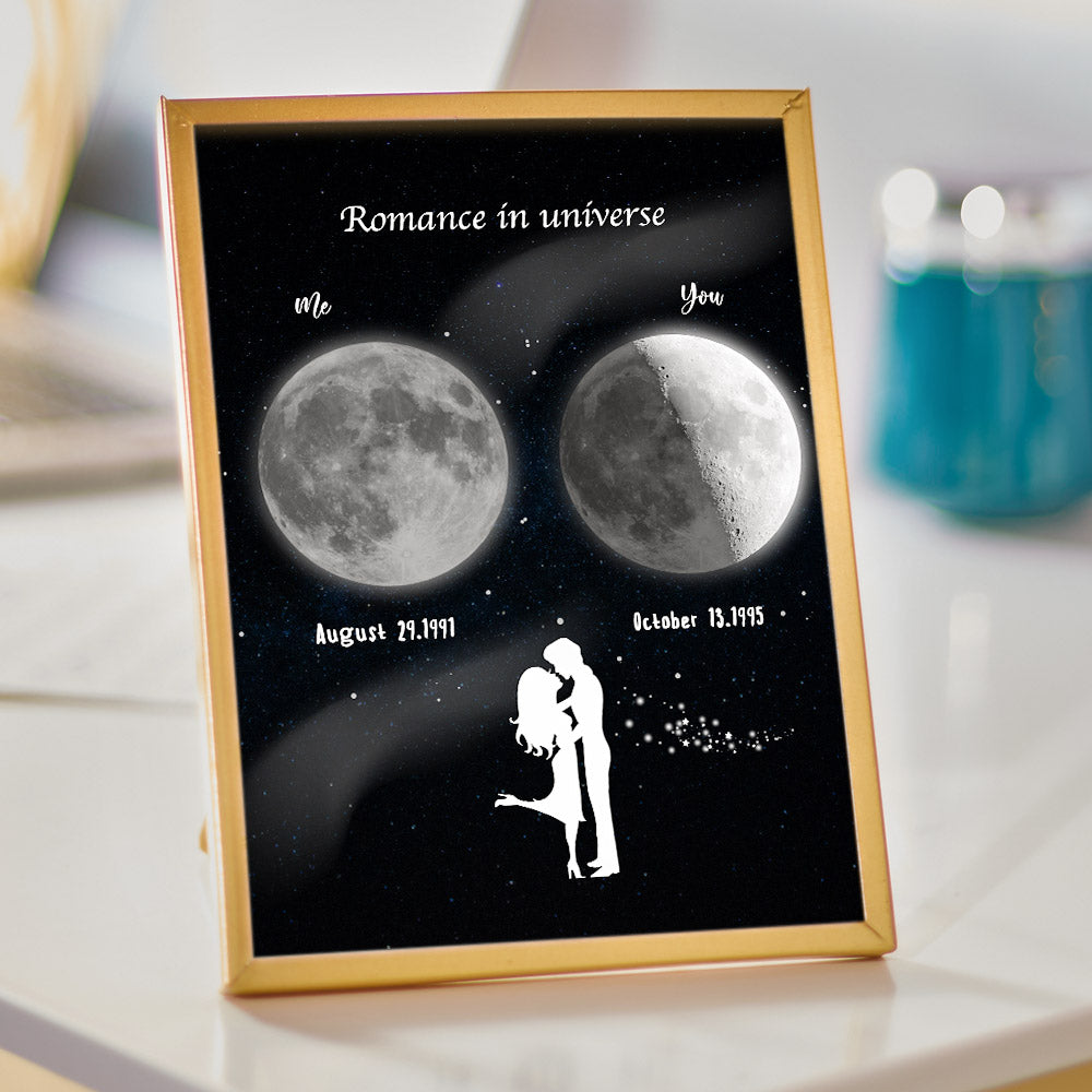 To My Mom Spotify Plaque Gift for Mom Custom Moon Shape Shadow Music Code Decor