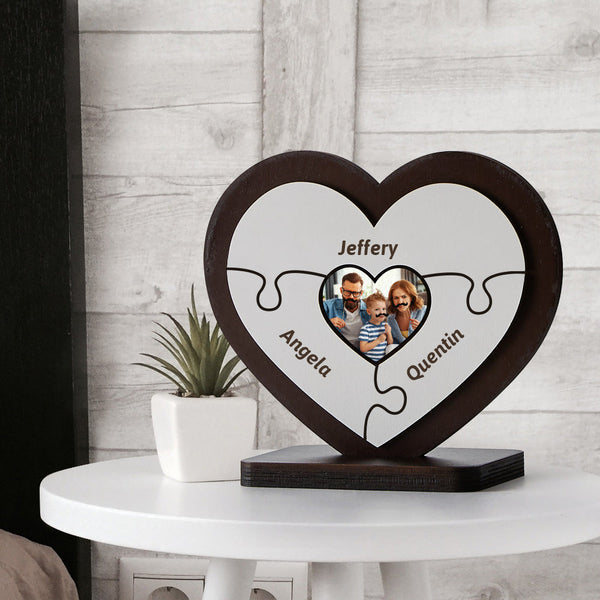 Gift for Mom Personalised Heart Wooden Table Frame