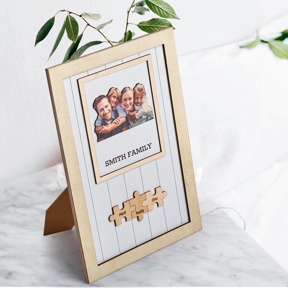 Mother's Day Box Frame Custom Wooden Photo Puzzle Picture Frame