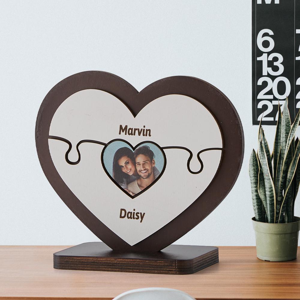 Gift for Mom Personalised Heart Wooden Table Frame