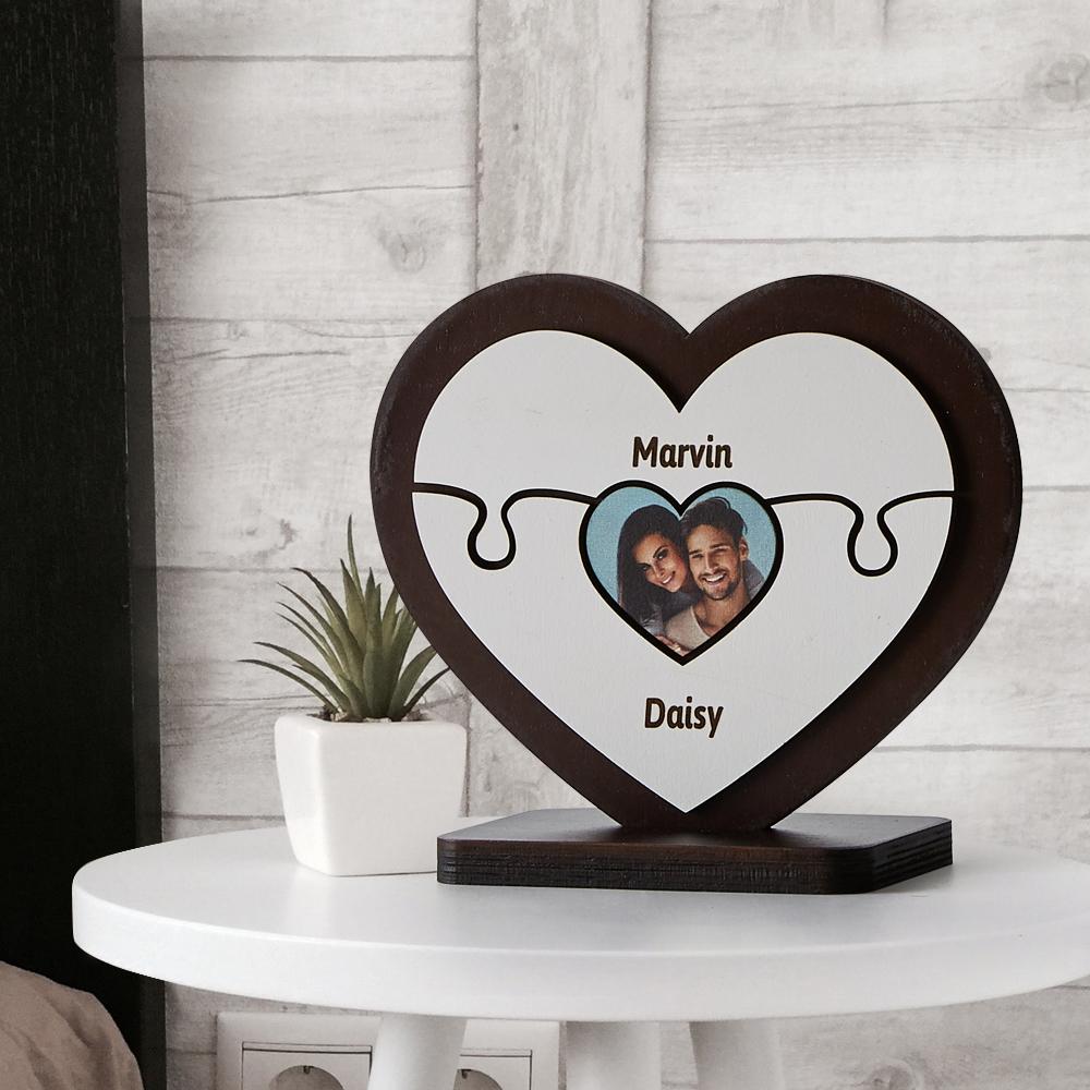 Gift for Mom Personalised Heart Wooden Table Frame