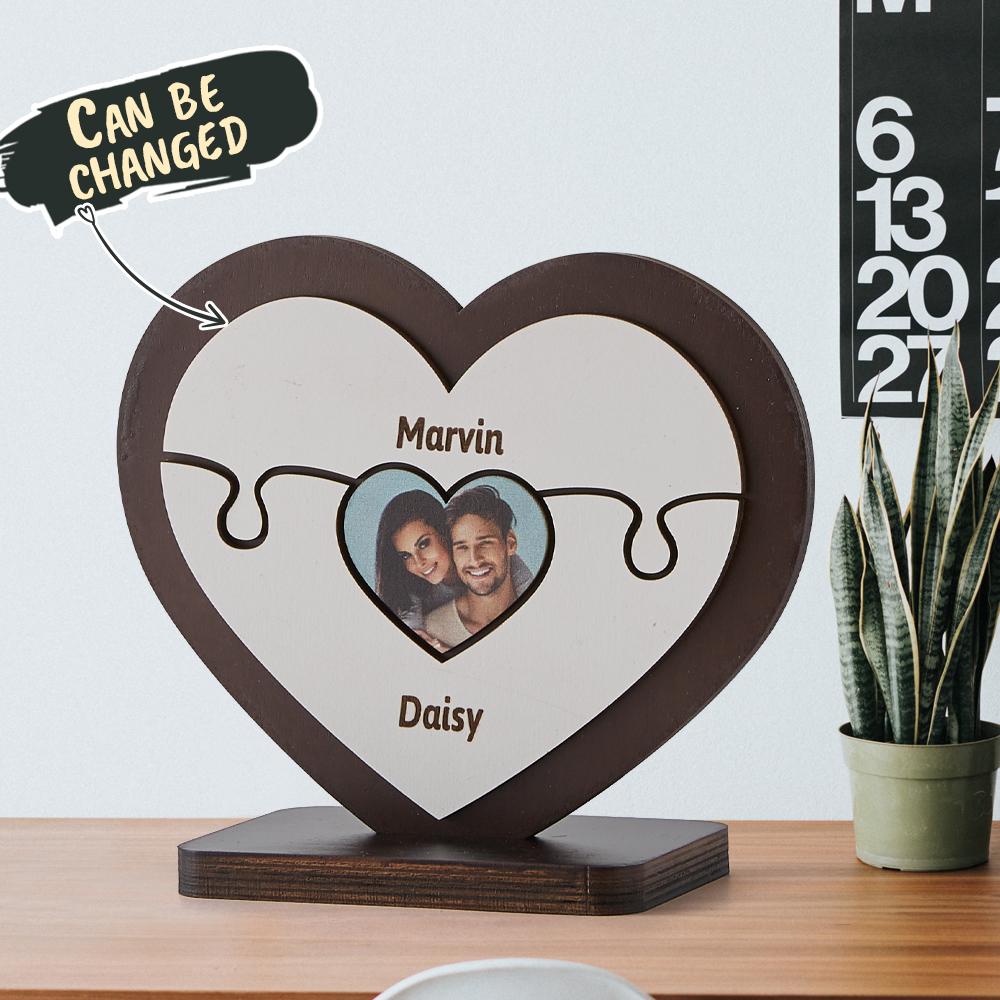 Gift for Mom Personalised Heart Wooden Table Frame