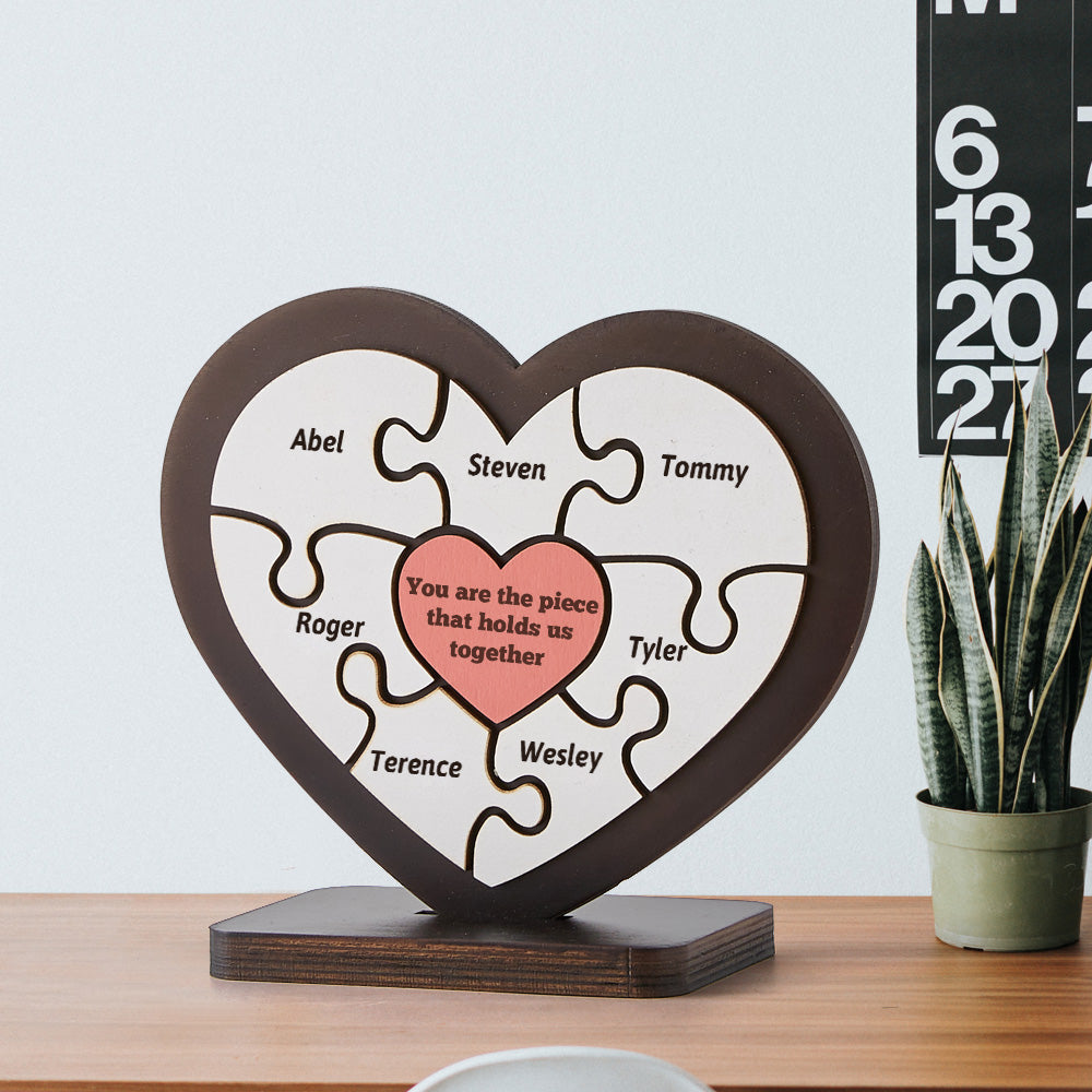 Gift for Mom Personalised Heart Wooden Table Frame